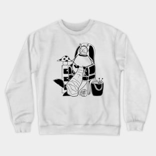 Crochet doodle minmalist line art Crewneck Sweatshirt